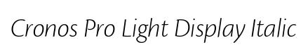 Cronos Pro Light Display Italic
