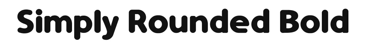 Simply Rounded Bold font preview