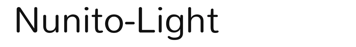 Nunito-Light font preview