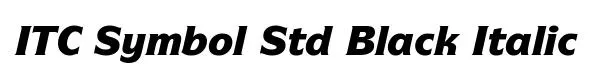 ITC Symbol Std Black Italic