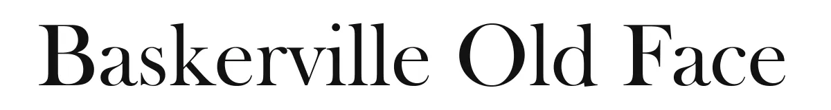 Baskerville Old Face font preview