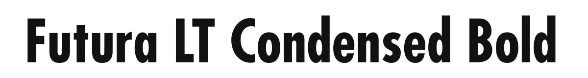 Futura LT Condensed Bold font preview