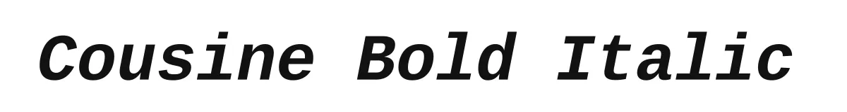 Cousine Bold Italic font preview