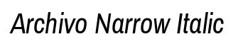 Archivo Narrow Italic