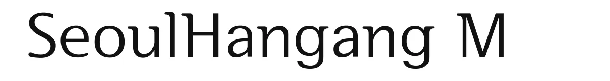 SeoulHangang M original font preview