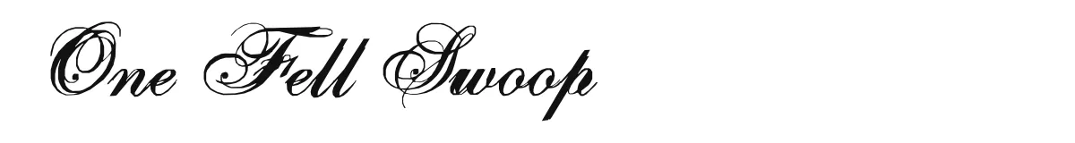 One Fell Swoop font preview