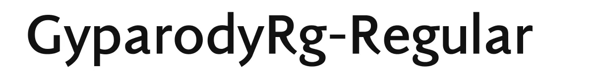 GyparodyRg-Regular font preview
