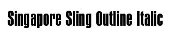 Singapore Sling Outline Italic