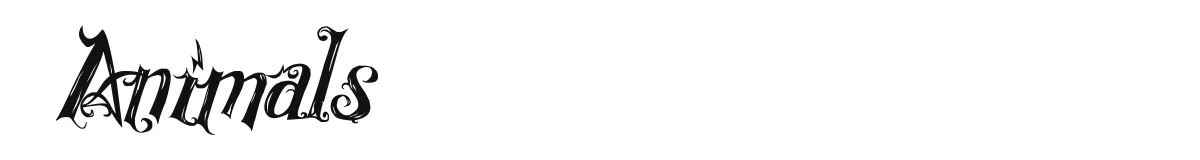 Animals font preview