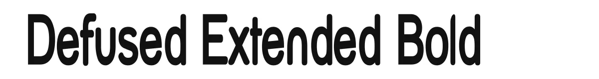 Defused Extended Bold font preview