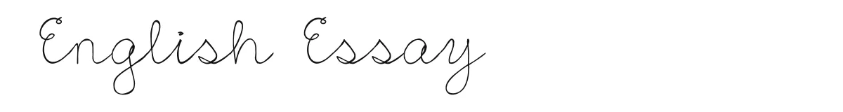 English Essay font preview