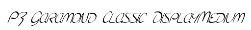 PF Garamond Classic DisplayMedium