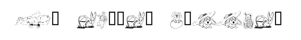 KR Easter Bunnies font preview