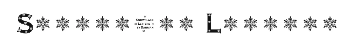 Snowflake Letters font preview