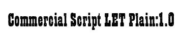 Commercial Script LET Plain:1.0