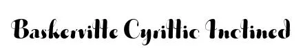 Baskerville Cyrillic Inclined original font preview