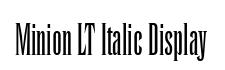 Minion LT Italic Display