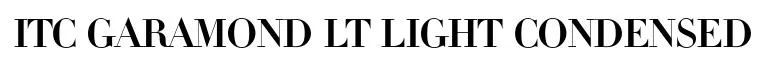 ITC Garamond LT Light Condensed