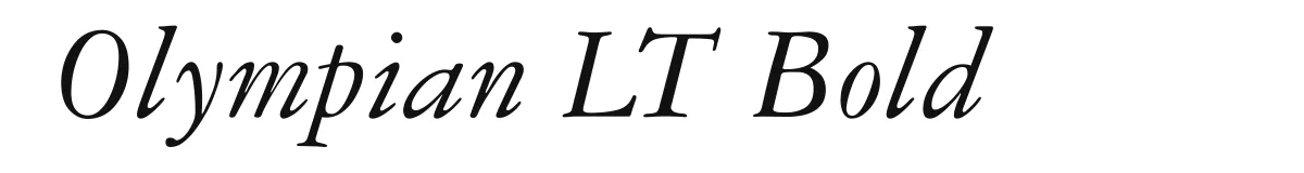 Olympian LT Bold font preview