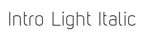 Intro Light Italic