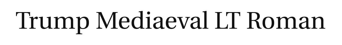 Trump Mediaeval LT Roman original font preview