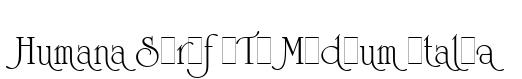 Humana Serif ITC Medium Italic