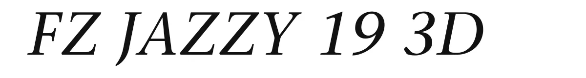 FZ JAZZY 19 3D original font preview