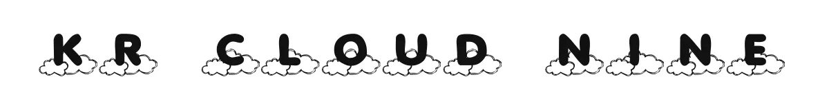 KR Cloud Nine original font preview
