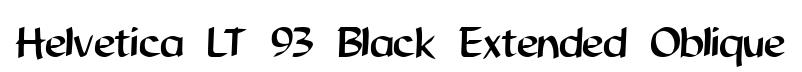 Helvetica LT 93 Black Extended Oblique