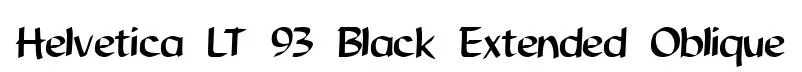 Helvetica LT 93 Black Extended Oblique