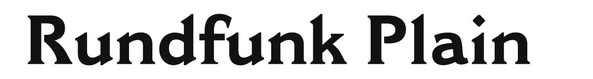 Rundfunk Plain original font preview