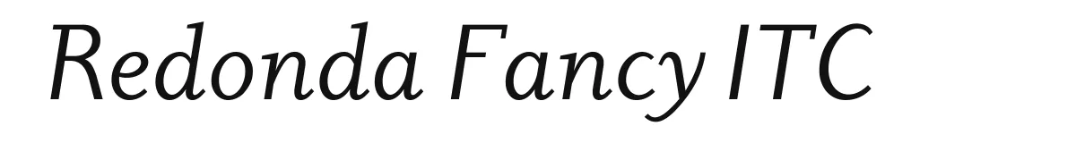 Redonda Fancy ITC original font preview
