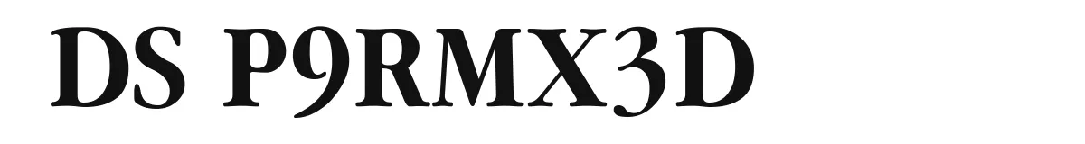 DS P9RMX3D font preview