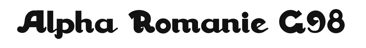 Alpha Romanie G98 original font preview