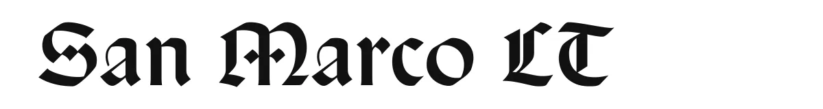 San Marco LT original font preview