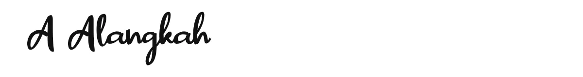 A Alangkah font preview