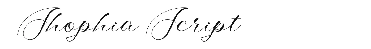 Shophia Script font preview