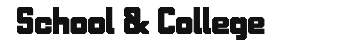 School & College font preview
