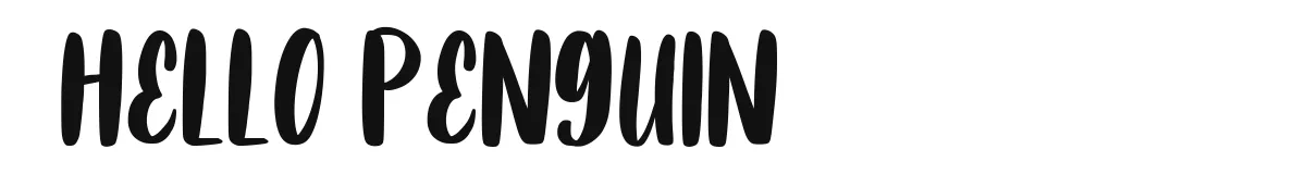 Hello Penguin font preview