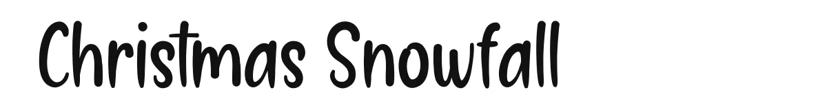 Christmas Snowfall font preview