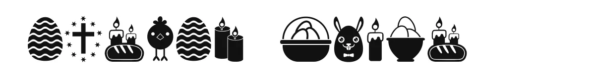 Easter Icons font preview