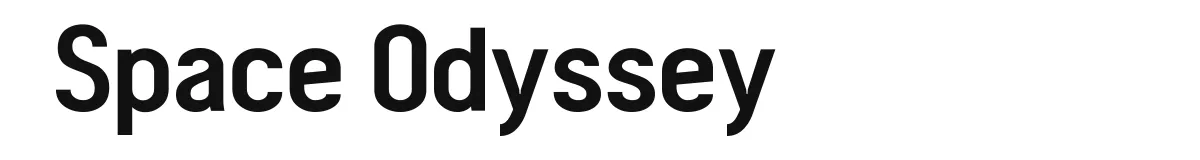 Space Odyssey font preview