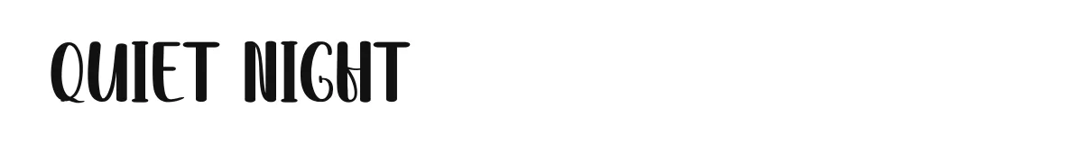 Quiet Night font preview