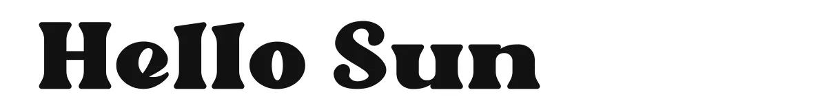 Hello Sun font preview