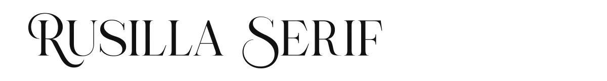Rusilla Serif original font preview