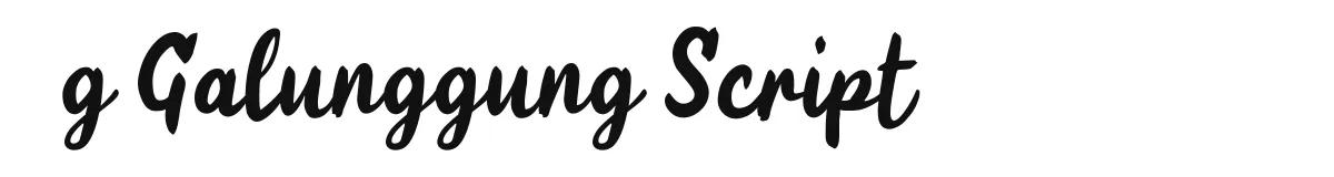 g Galunggung Script original font preview