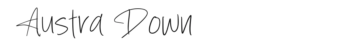 Austra Down original font preview