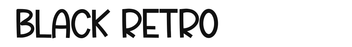 Black Retro original font preview