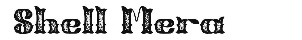 Shell Mera original font preview