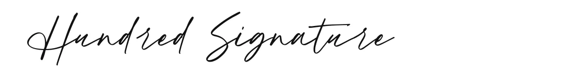 Hundred Signature original font preview